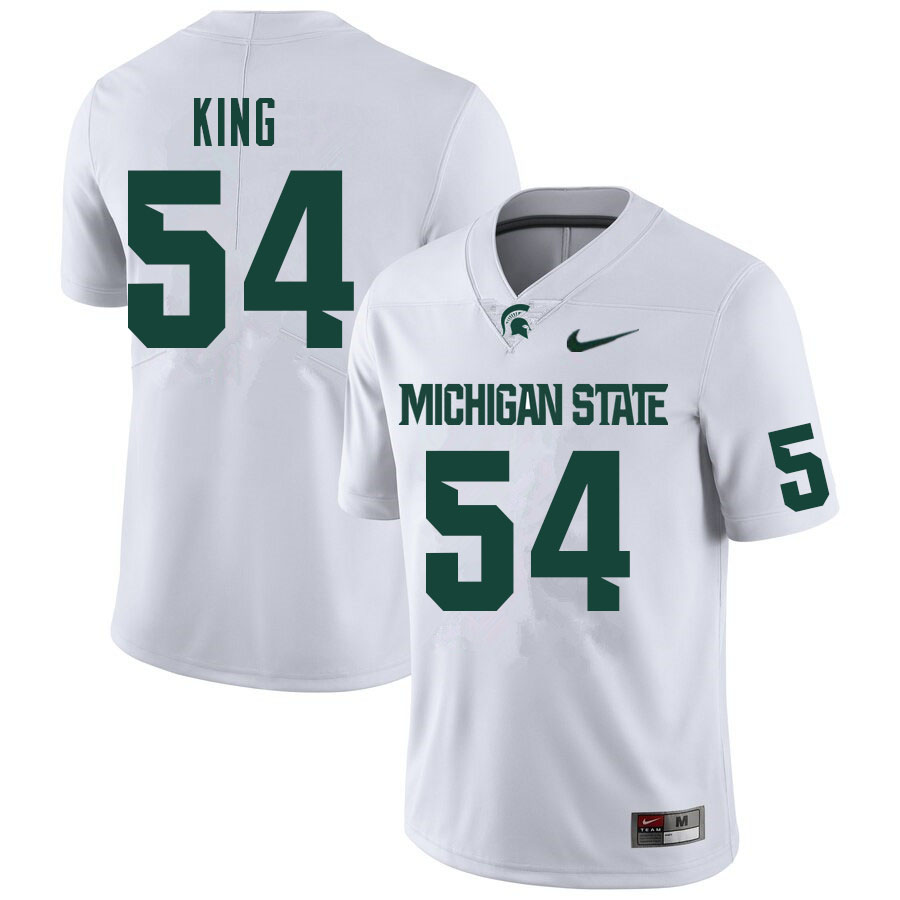 Men #54 Kyle King Michigan State Spartans College Football Jerseys Sale-White
